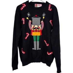 Ugly Christmas Sweater Nutcracker Holiday Party with Bells Men’s Top Size XL NWT
